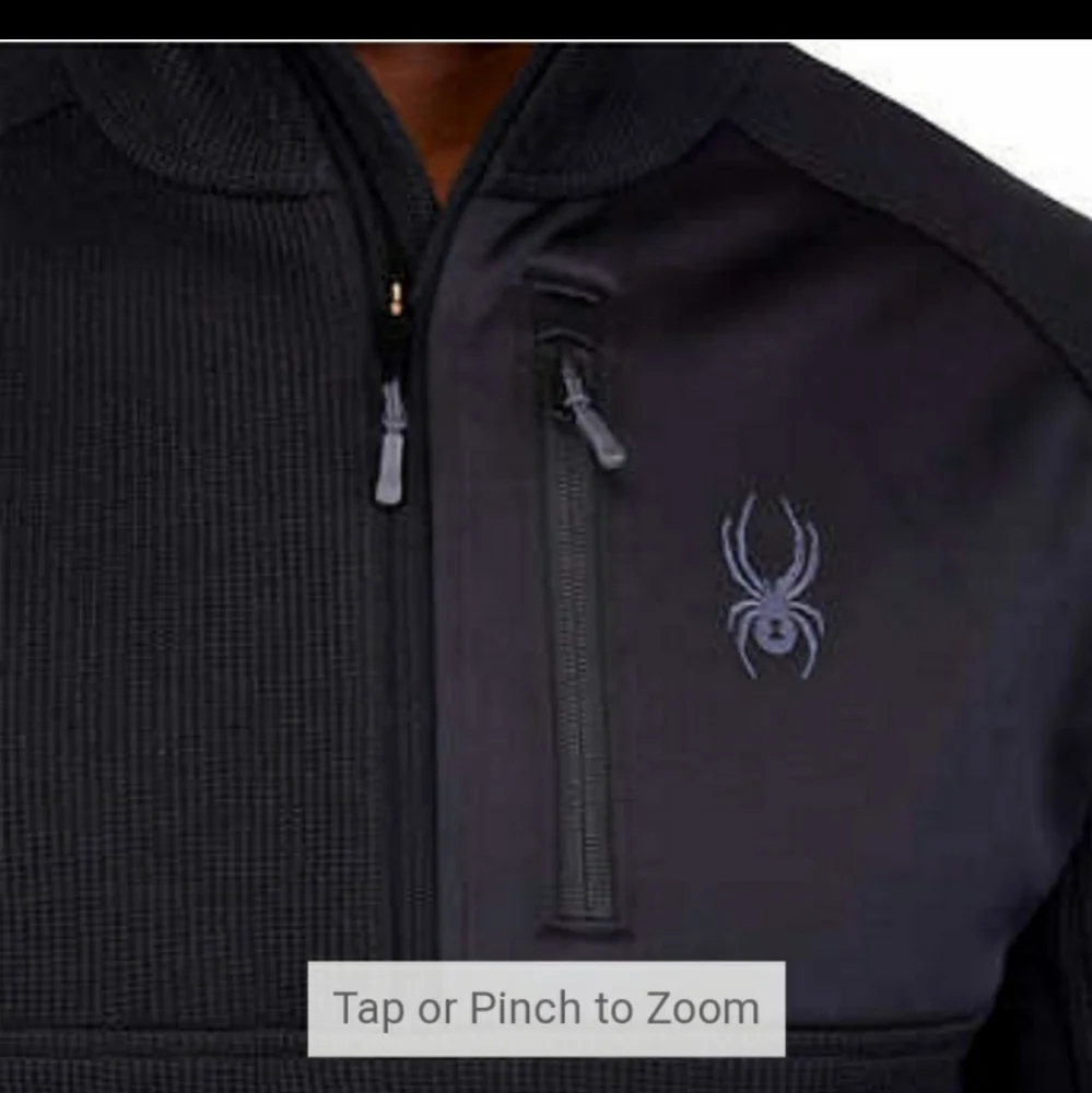 Spyder men's gait half zip jackets NWT BLACK